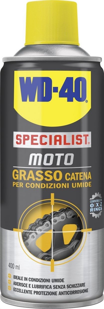 Lubrificante Spray Grasso per catena SPECIALIST MOTO WD 40 - 400 ml  Articoli per l'agricoltura