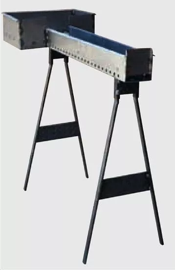 Fornacella Per Arrosticini Abruzzese - 100 Cm Acciaio Inox, Testa 27x37 Cm, Piedi Staccabili | Barbecue Originale - Foto 2