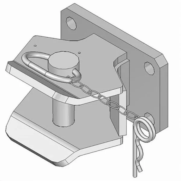 Ricevitore Per Gancio Di Traino Da 5,1 Cm Per Benna Trattore, Classe 3, Portata 5443 Kg, Bulloni Inclusi, Foro Centrale 1,27 Cm, Acciaio Zincato