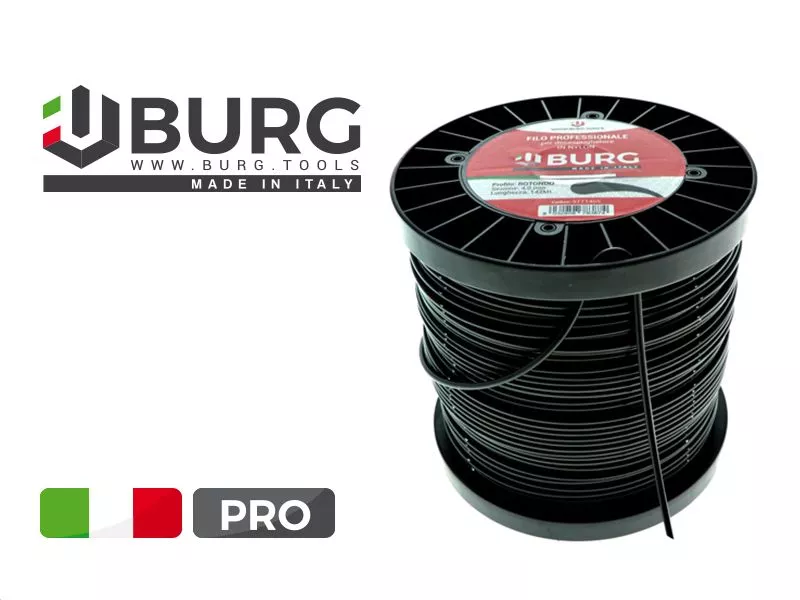 Filo Di Nylon Per Decespugliatore - 4,5mm, 16 Metri, 4 Punte, Colore Nero