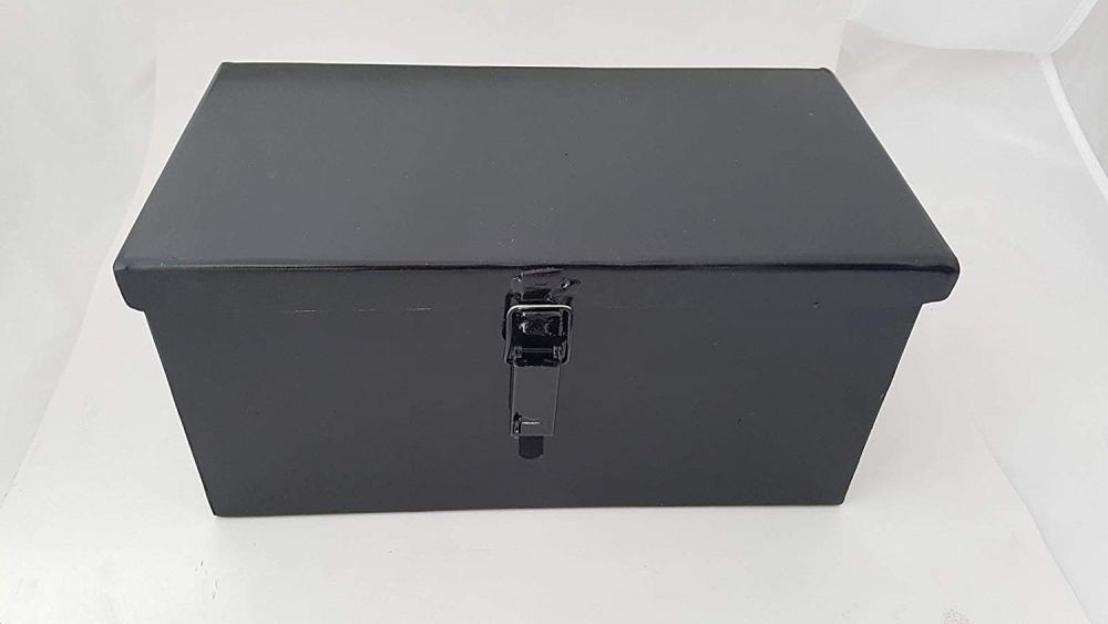 Cassetta porta-attrezzi in lamiera piegata, saldata robusta verniciata nera  cassetta metallo Articoli per l'agricoltura
