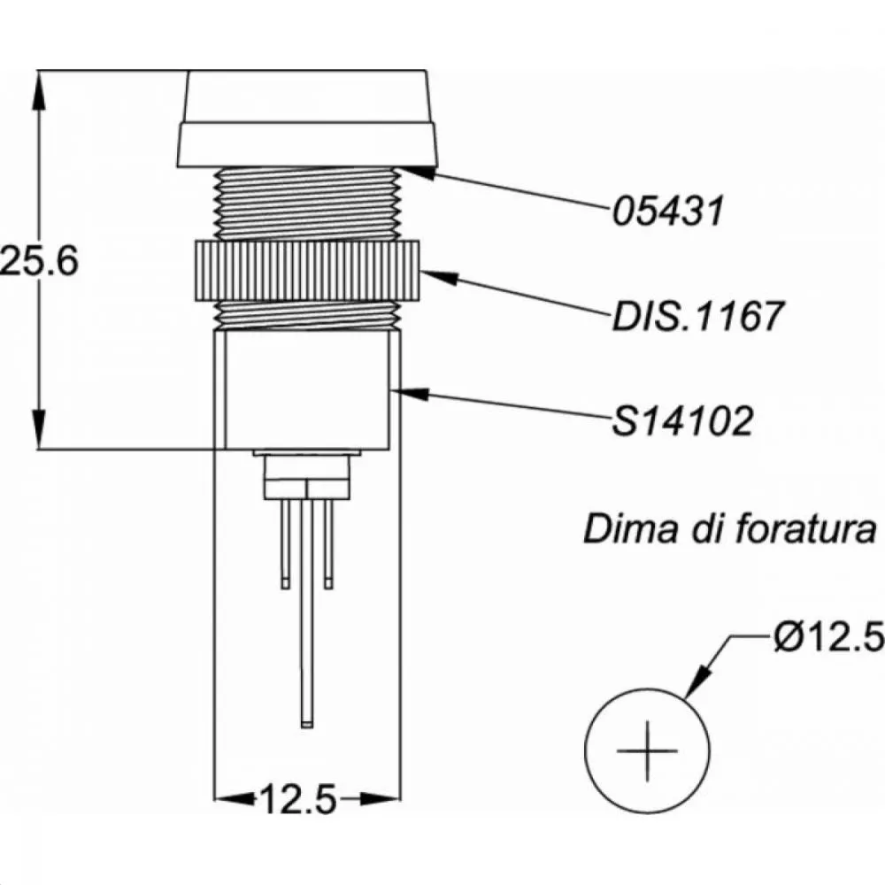 Spia Batteria Quadrata Rossa Per Trattore COBO - 12V/24V, Senza Lampadina, 22.5x22.5 Mm - Foto 5