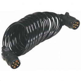 Cavo Elettrico A Spirale 7 Vie Per Rimorchi Ailbiuko, 3.5m, Colore Verde, Per Trattori E Camion, SAE J560