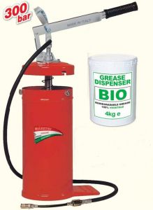 KIT POMPA GRASSO 12 Kg BIO Grease - caricamento manuale e fustino 4 kg