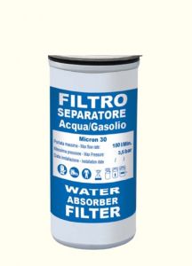 Cartuccia ricambio per Filtro separatore acqua/gasolio 30 micron 100 lt/min