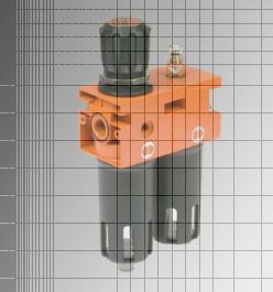 Gruppo FRL Con Filtro, Regolatore E Lubrificatore - Attacco 1/2", 20&micro;m, 0-12 Bar, Scarico Semi-Auto